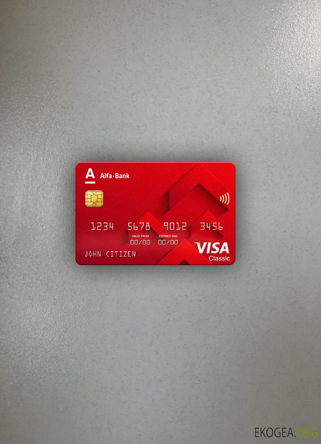 Russie Alfa Bank visa carte classique photolook recto